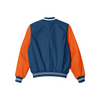 Stylish Denver Broncos bomber jacket with front zipper, ribbed cuffs, and soft inner lining for casual streetwear style.