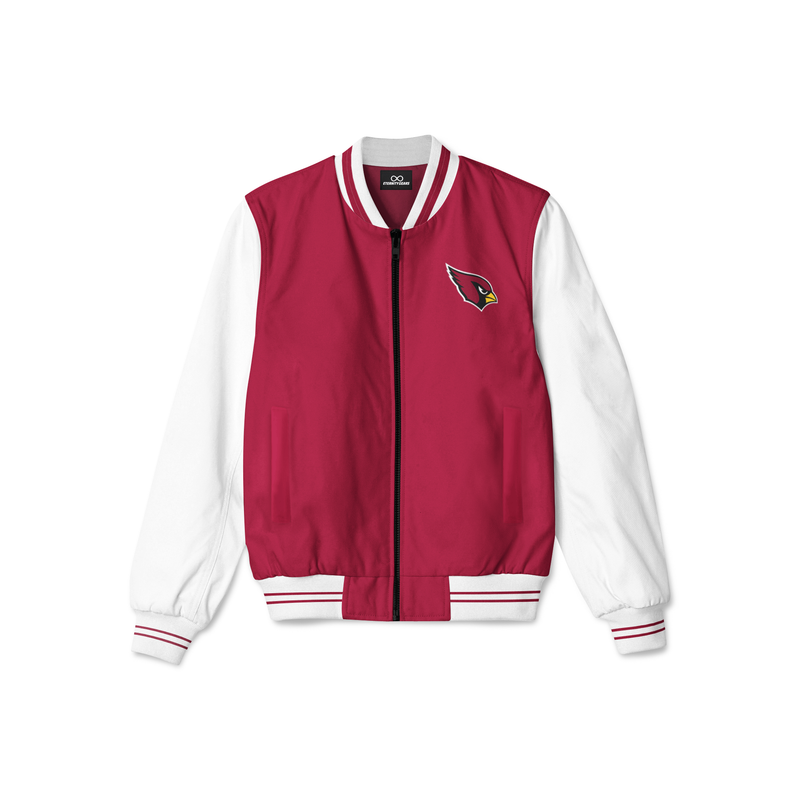 NFL Arizona Cardinals Red and Black Bomber Jacket