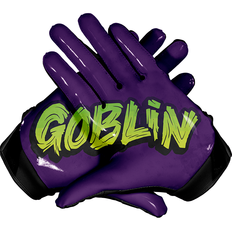 Purple and hot sale black football gloves