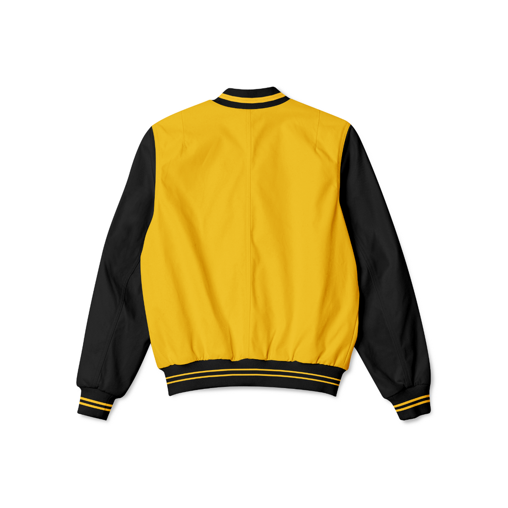 Trendy unisex Pittsburgh Steelers bomber jacket featuring sleek design, durable fabric, and comfortable fit — perfect for everyday wear.