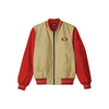Stylish San Francisco 49ers NFL Bomber Jacket with front zipper, ribbed cuffs, and soft inner lining for casual streetwear style.