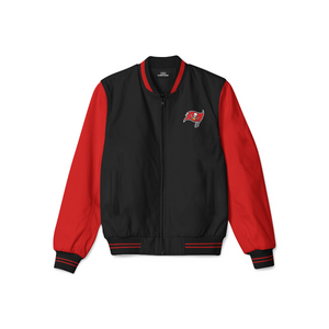 Tampa Bay Buccaneers Bomber Jacket Bomber Jacket featuring team logo and colors, designed for fans and athletes, with a secure fit.
