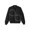 Stylish men’s black bomber jacket with front zipper, ribbed cuffs, and soft inner lining for casual streetwear style.